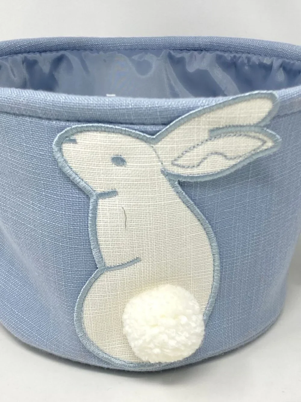 Target Easter Storage Basket Embroidered Bunny Fabric - Threshold™ Chambray Blue